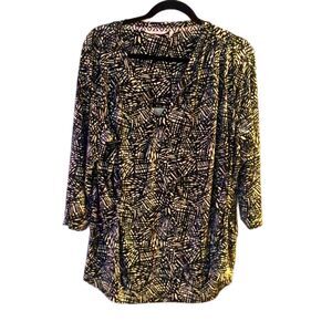 Soft Surroundings LG Travel Stretch Knit V Neck Go Lively Traverse  Career Top